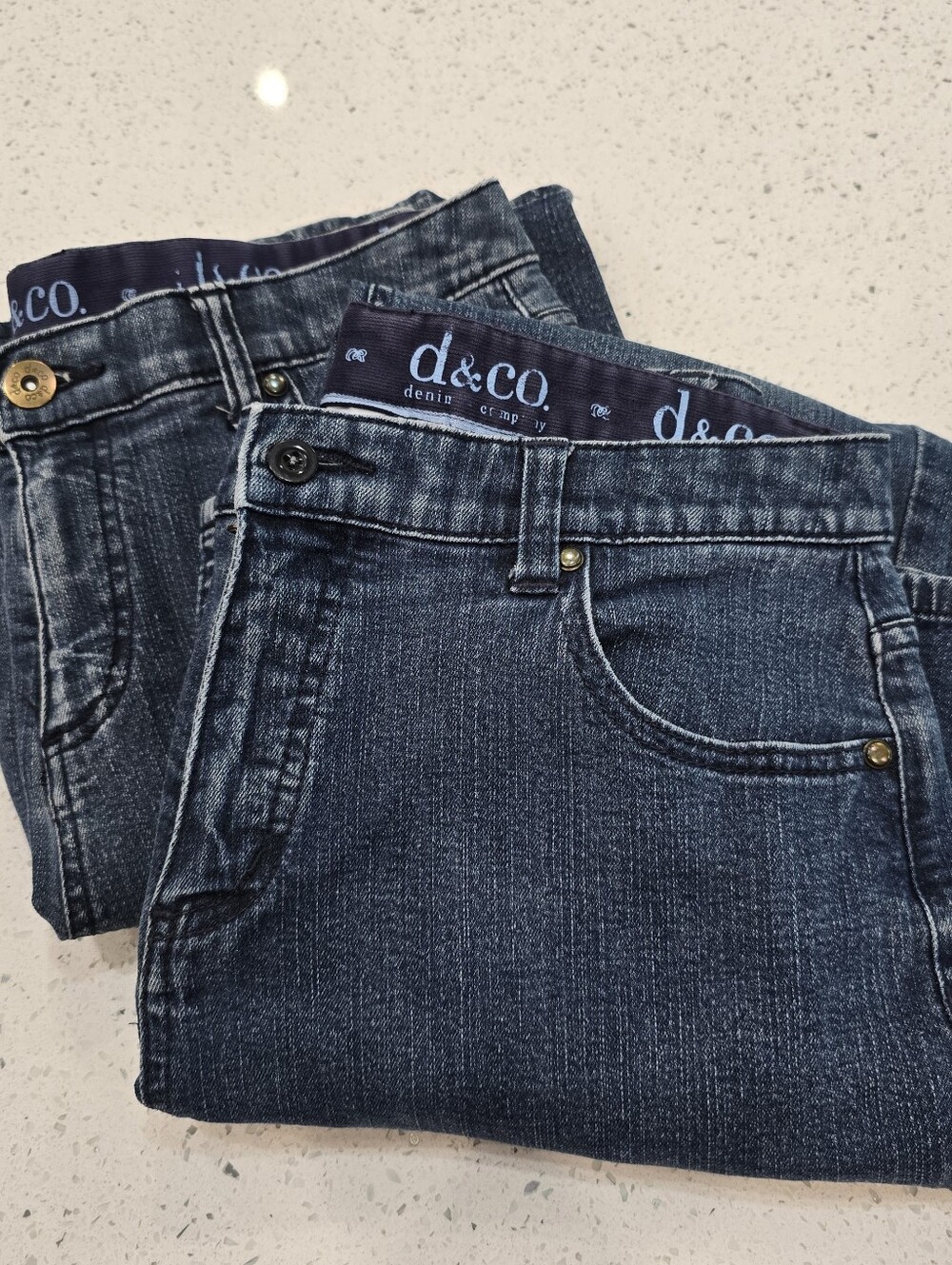 d&co. denim company blue jeans lot of 2 women's pants